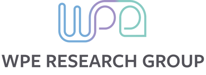 The WPE stamp: the monogram above the words WPE Research Group