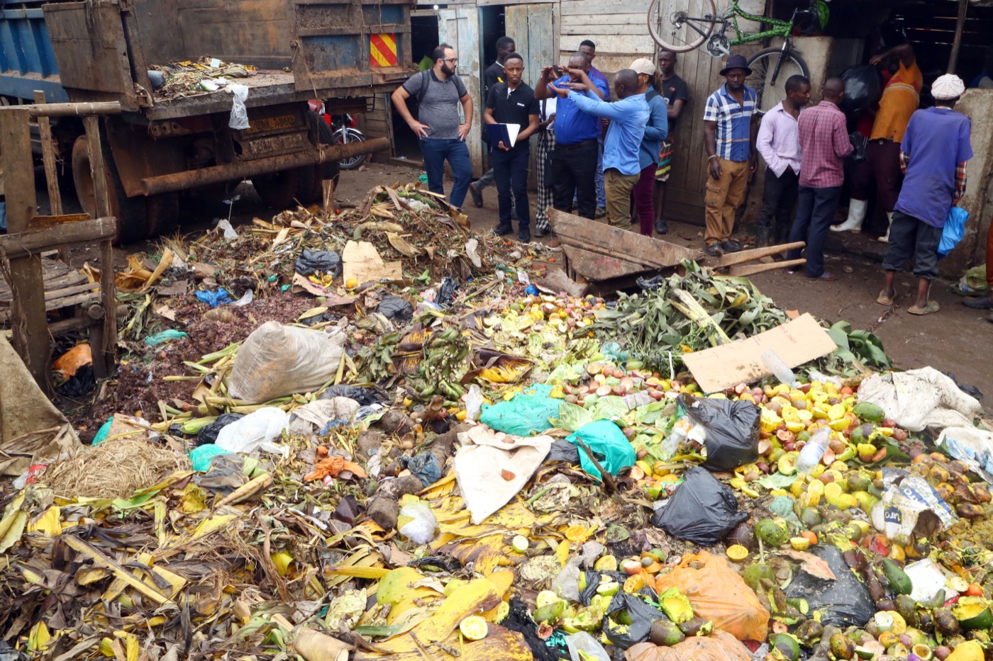 Fruit and vegetable waste at Kalerwe Market, Kampala